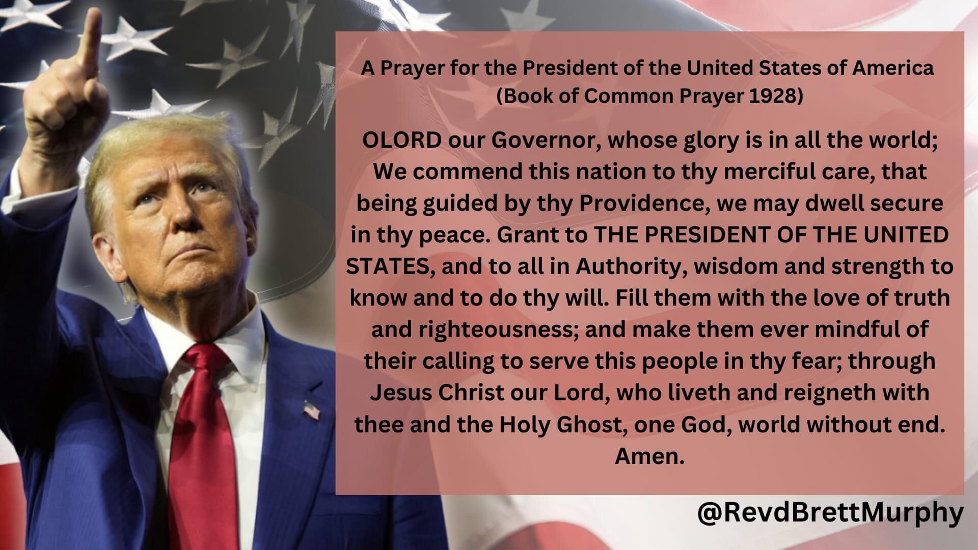 A prayer for President Trump