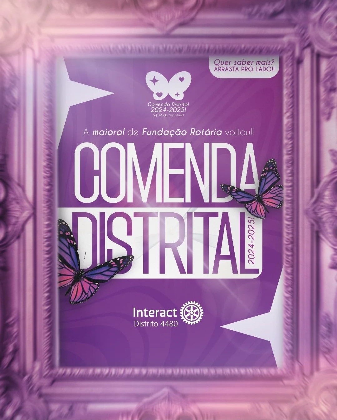 Texto do Interact4480:

A MAIOR e MAIS ESPECIAL de todas está de volta!

É isso mesmo Família Rotári...