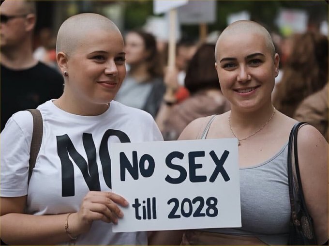Liberal feminists are calling for a sex boycott until 2028 to protest Trump winning.

Their terms ar...
