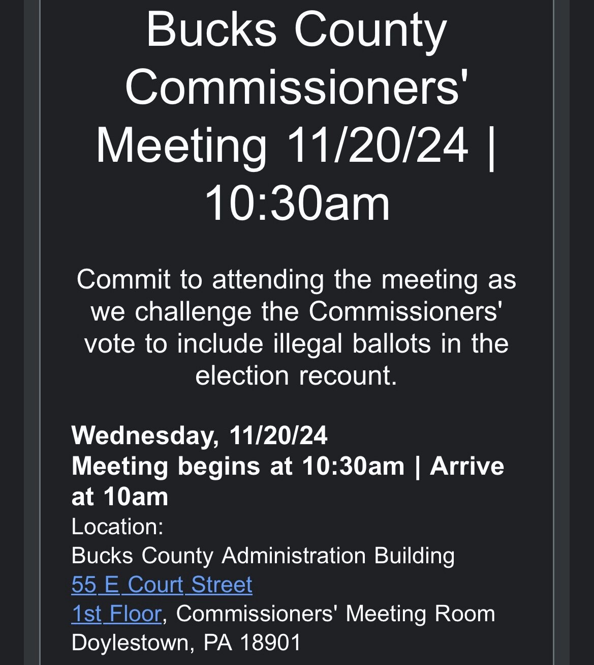 ‼️ATTENTION BUCKS COUNTY‼️

To every Pennsylvania voter,

the Bucks County Board of Elections is try...