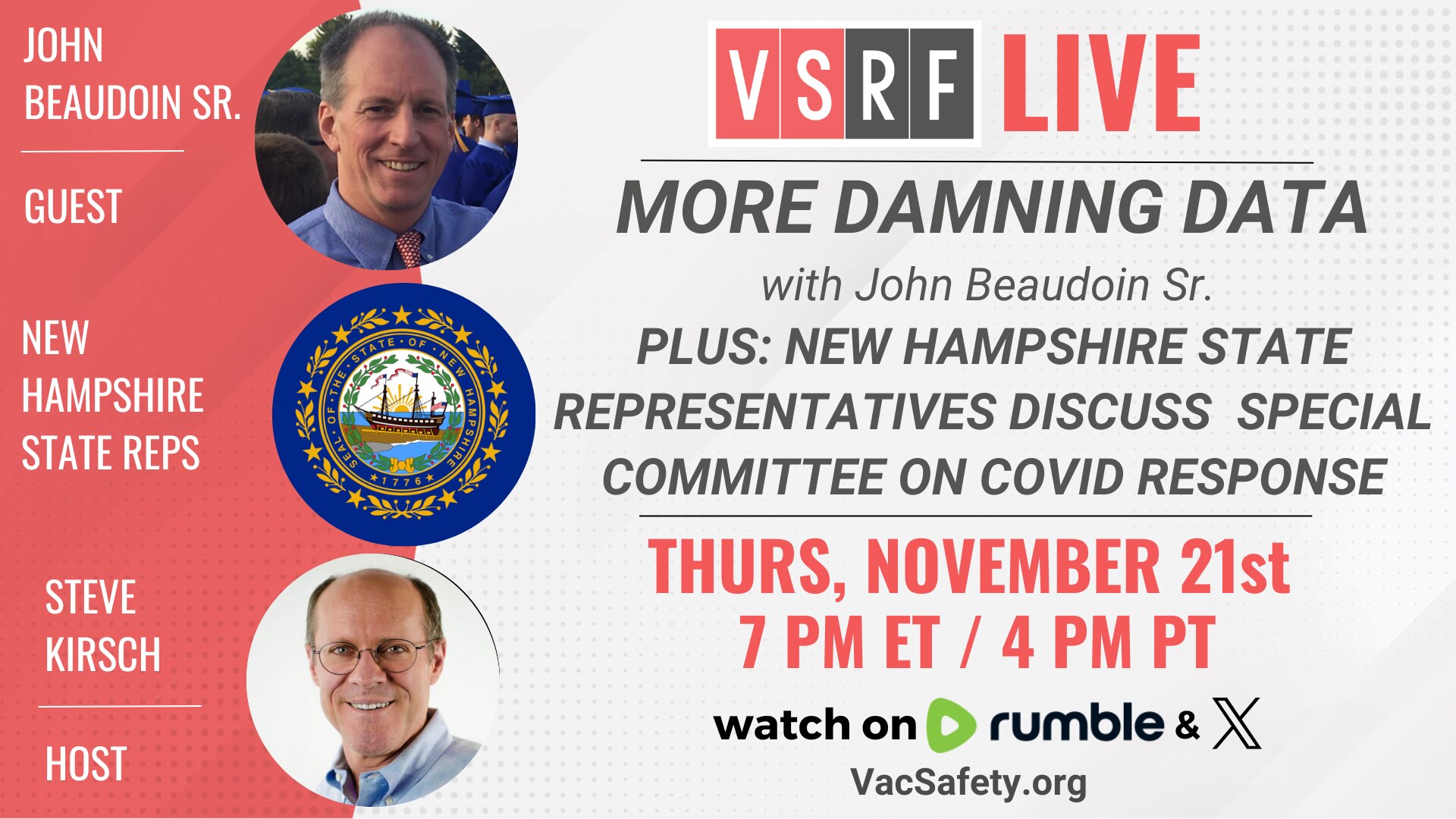 This week on VSRF LIVE we will host a very special episode on new data coming from our long time fri...