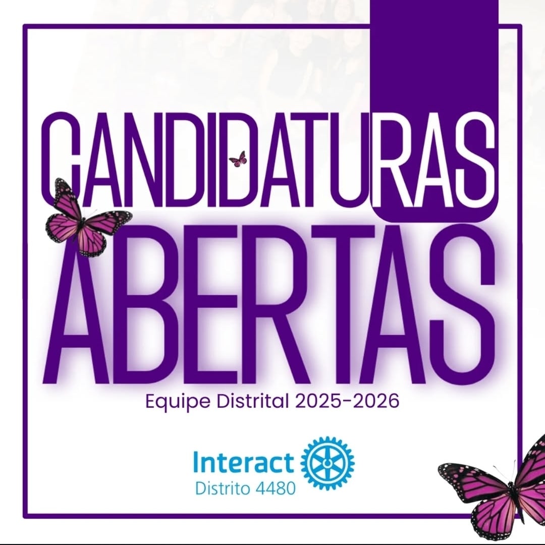 Texto do Interact 4480:

EI, VOCÊ MESMO! Já pensou em fazer parte da Equipe Distrital 2025-2026 do n...