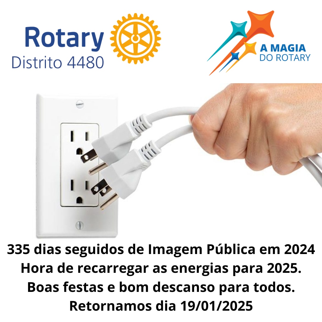 335 dias ininterrúptos!

A equipe de Imagem Pública do Distrito 4480 trabalhou intensamente nesse pe...