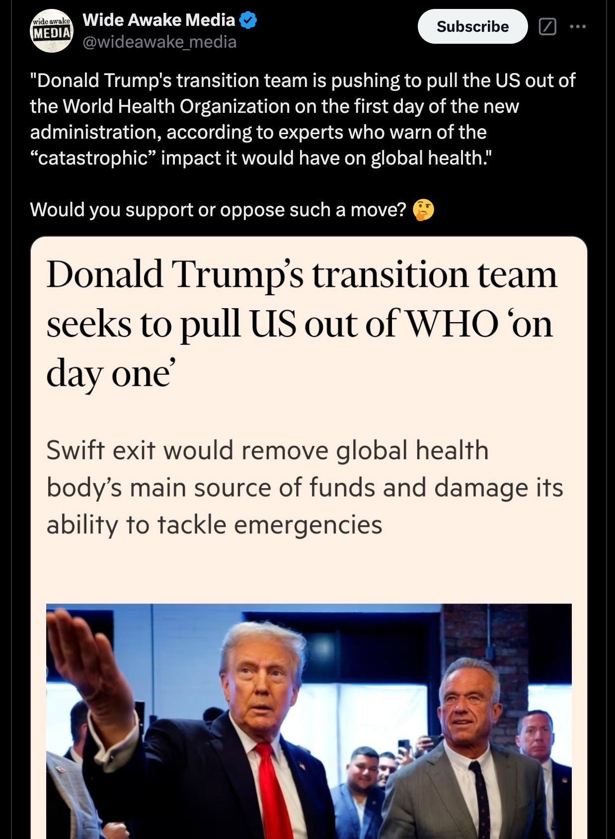 DO IT!!!! GTFO of every damn global institution there is!  MAGA!
