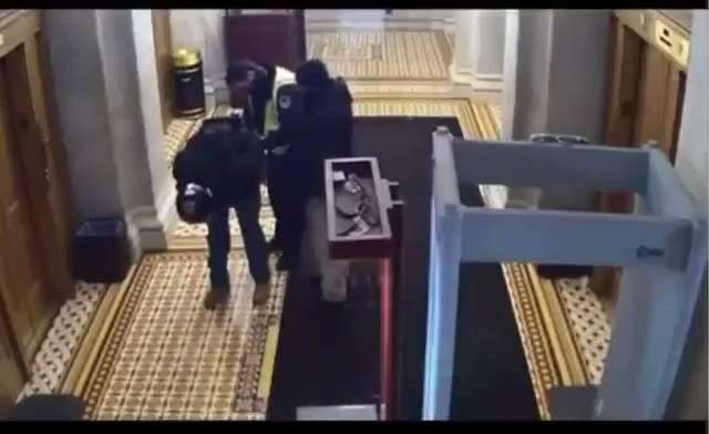 Capital police cuff an FBI’s informant/ confidential human source then bring him to a side room wher...