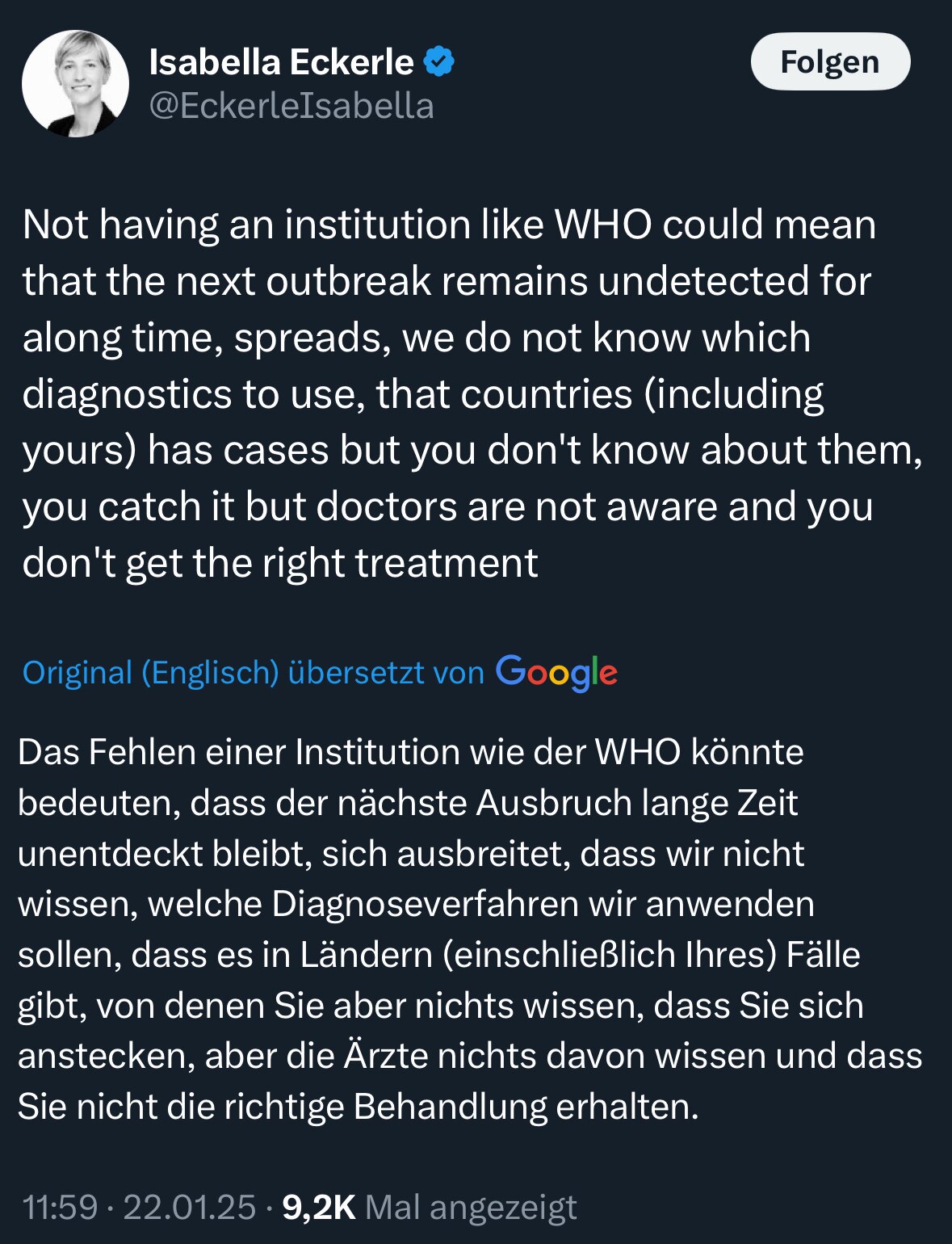 Isabelle Eckerle aus Drostens Team von 2011, das sich zur Erforschung von MERS-Coronaviren zusammeng...