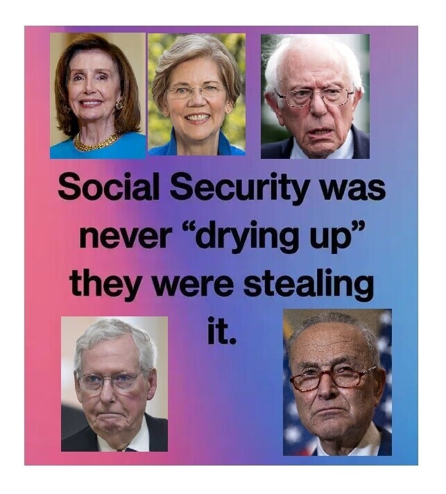 Compliments from RickCzee@Truth
 
Their favorite quote Social Security &
Medicare will go bankrupt ....