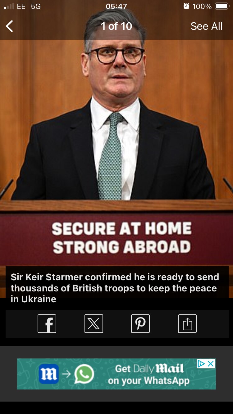 Secure at home , strong abroad ….

The U.K. has open borders to illegal fighting age men which many ...