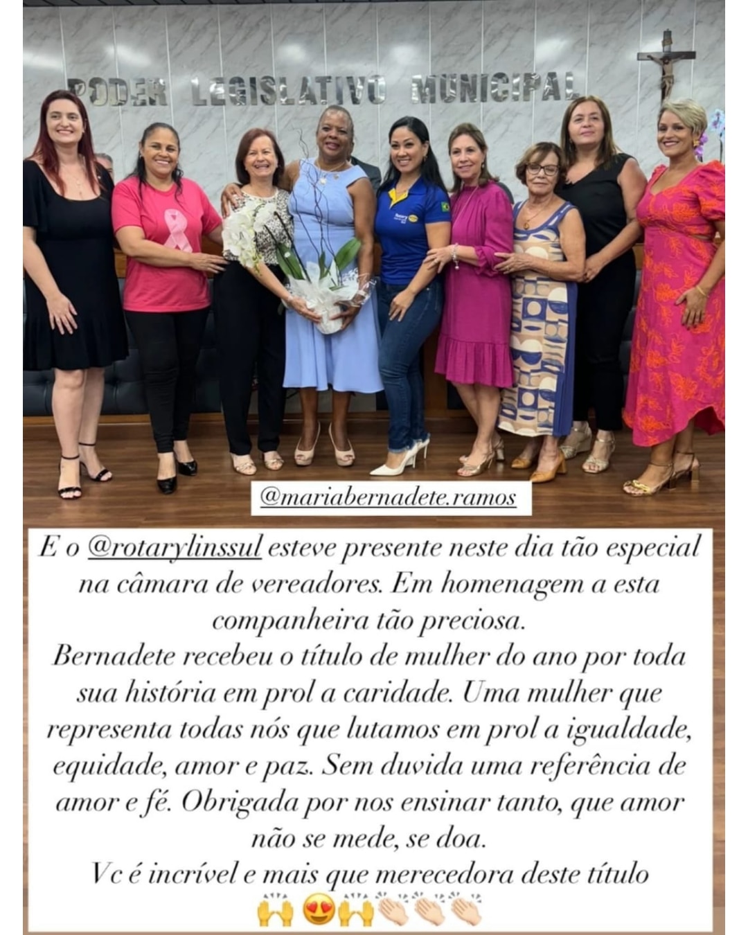 Os Rotary Clubs de Lins Sul, Lins Norte e Lins estiveram presentes na solene homenagem realizada pel...