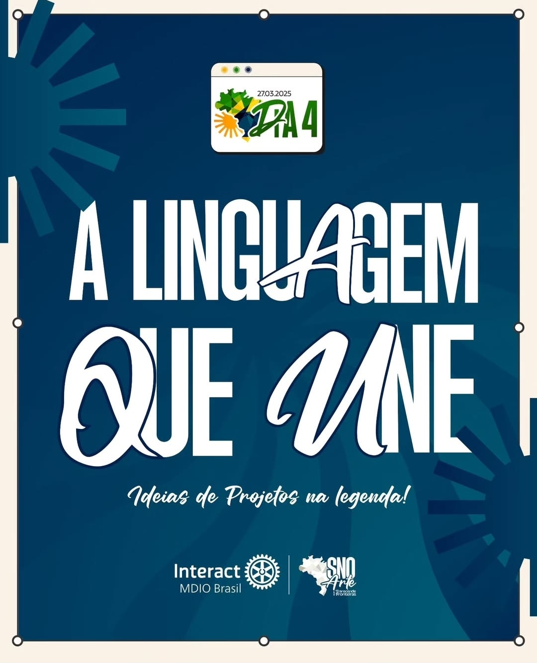 Texto do MDIO Interact Br:

A comunicação é a chave que abre portas!

No Dia 4 da Semana Nacional de...