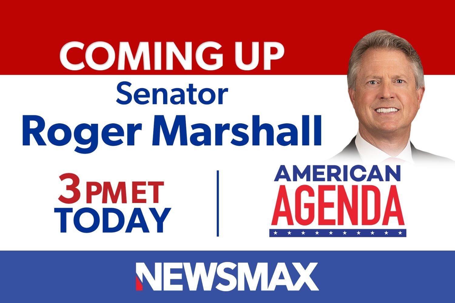 COMING UP: Sen. Roger Marshall joins “American Agenda” to talk about President Trump’s tariffs annou...