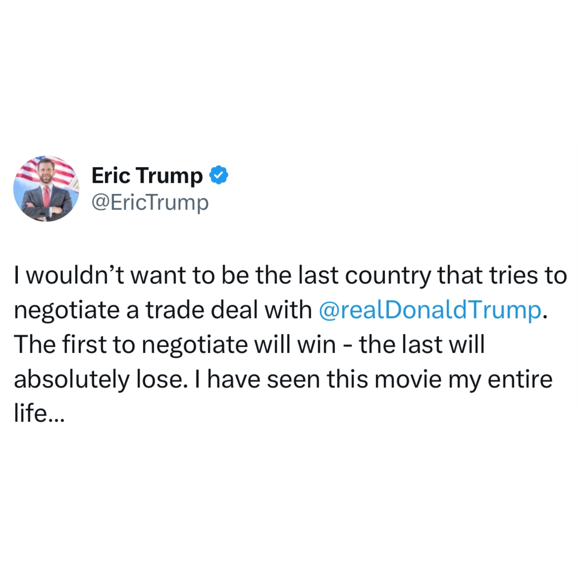 Reposting!!

The world should heed this advice!