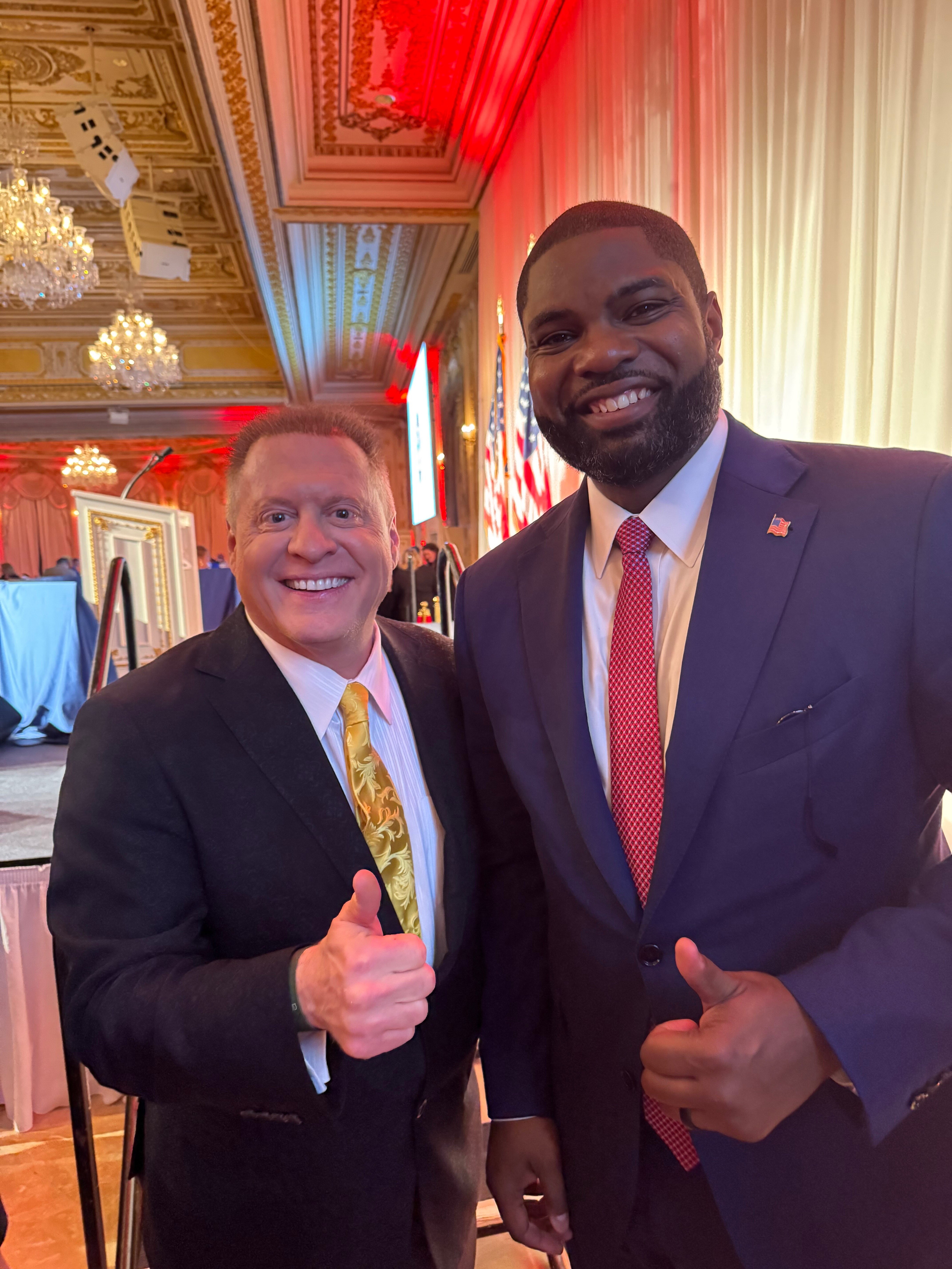 With next GOP Governor of Florida, Congressman Byron Donalds. 
