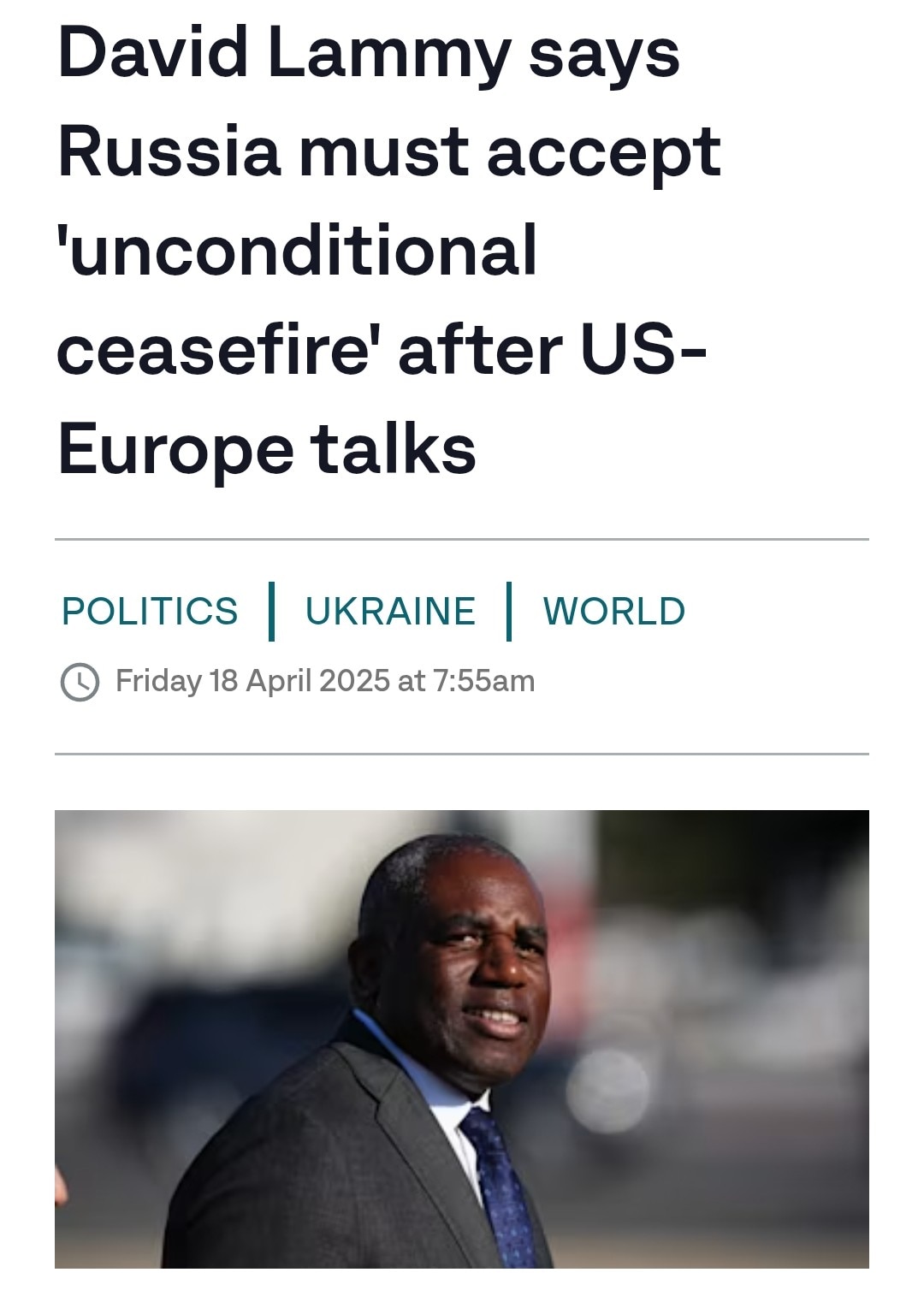 😅😅😅😅😅😅😅😅😅Really Lammy? Putin must be laughing his head off....ooo scared!! 

