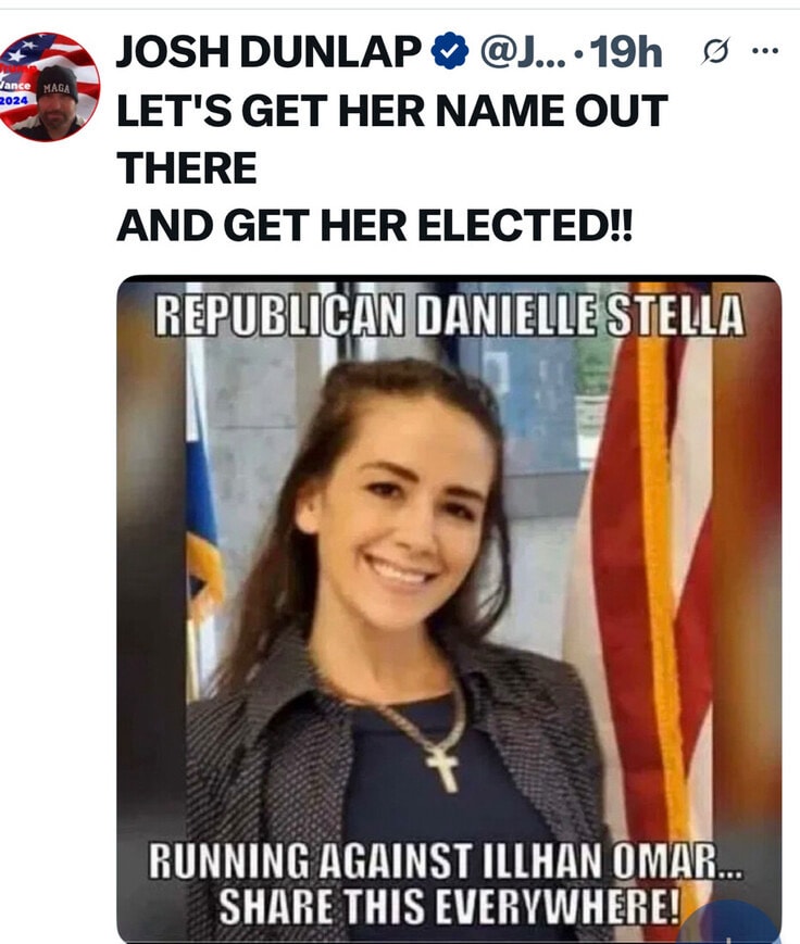 It’s Going To Be Tough With Most Of The 
Area Supporting Omar Are From Somalia 
But We Need To Get Rid Of Ilhan Omar…!