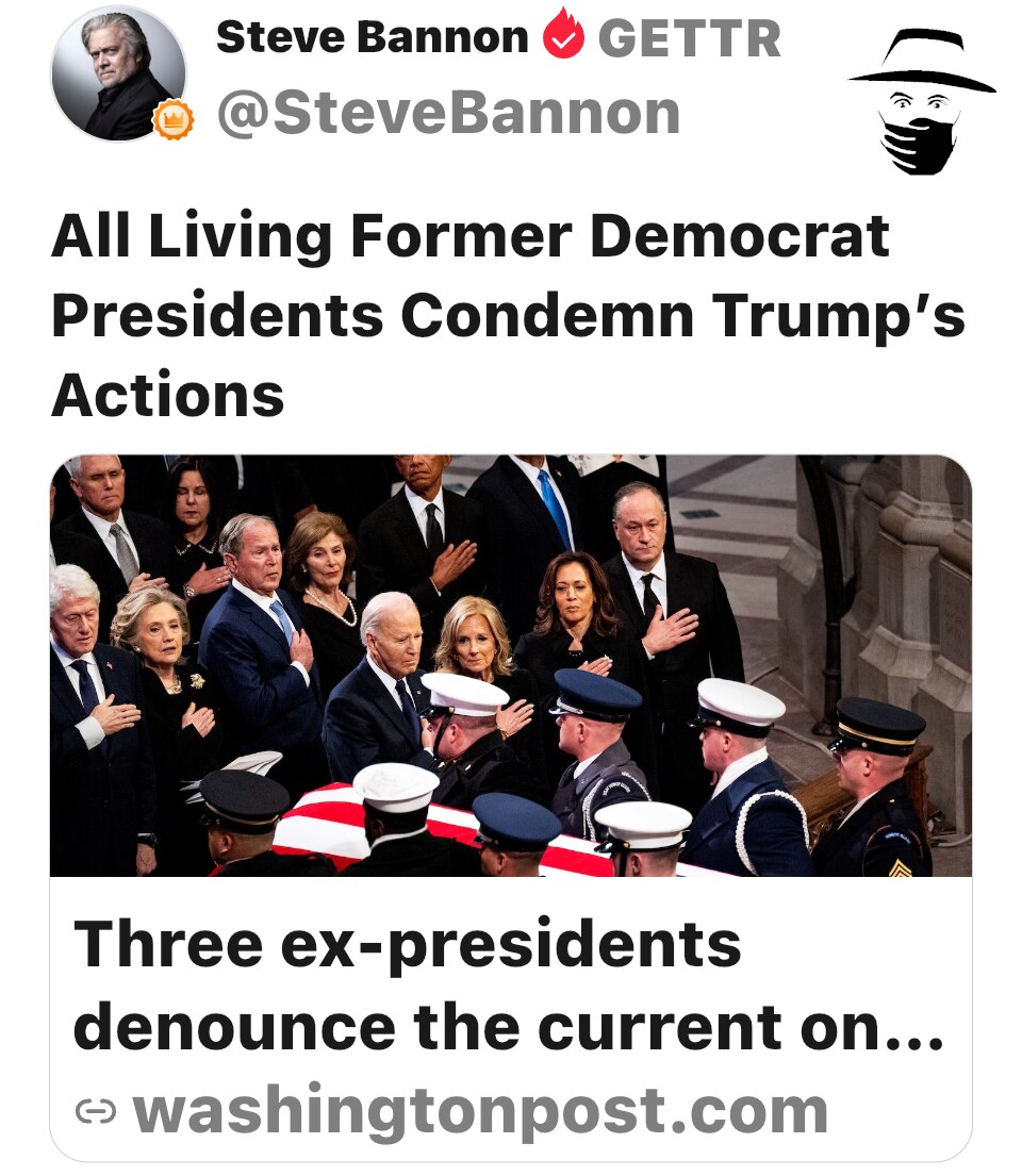 Maybe Vice President Vance should visit with each one of these ex-presidents...
