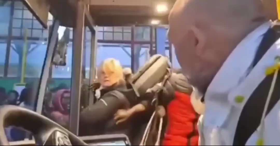 ADMIN POST. 

A lady tries to exit a bus in Portugal, but is prevented by third worlders piling on.
...