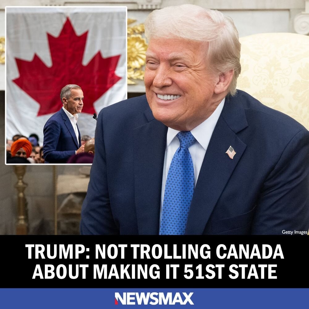 President Donald Trump said he is serious about adding Canada as the 51st state and that he is not "...