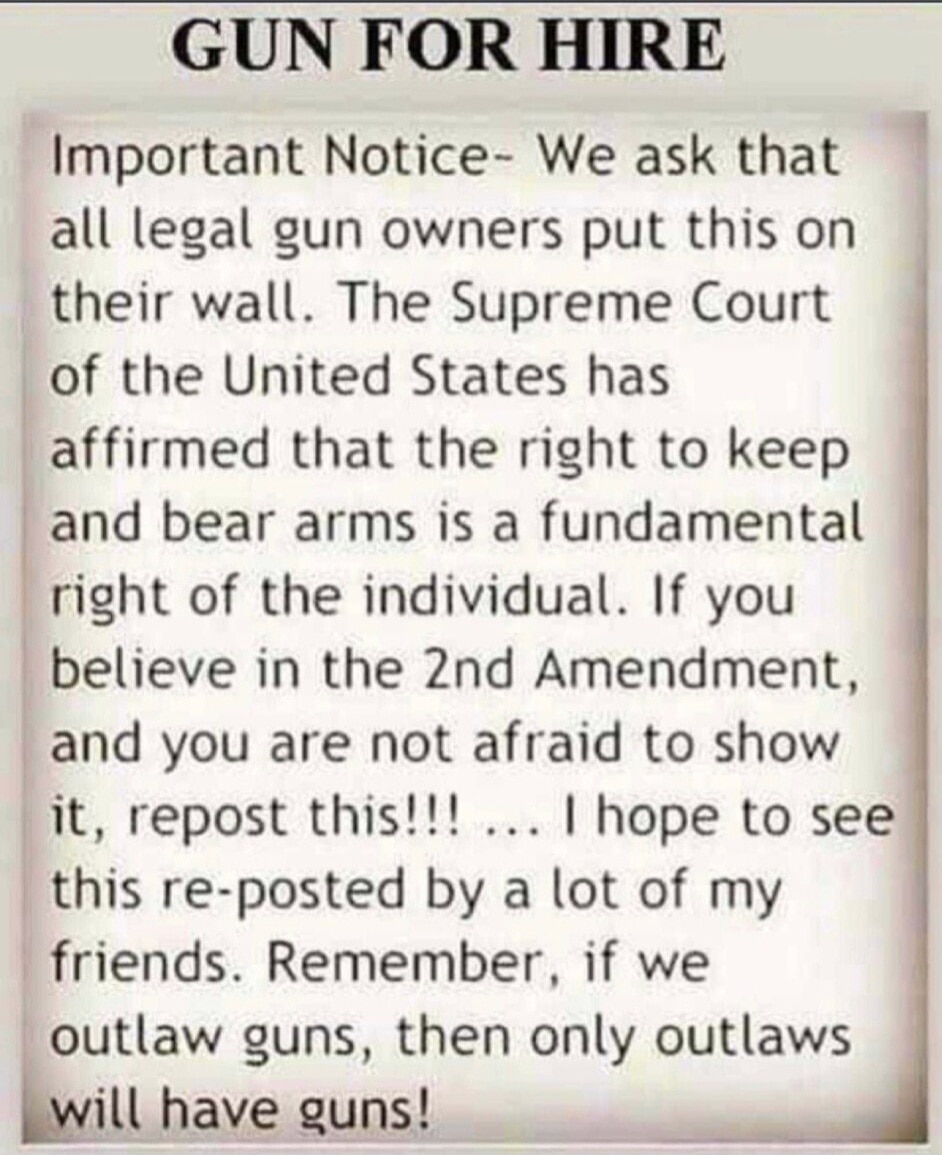 OUR SECOND AMENDMENT RIGHT SHALL NOT BE INFRINGED 🇺🇲 