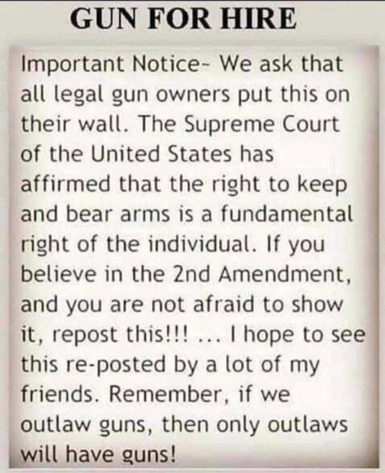 OUR SECOND AMENDMENT RIGHT SHALL NOT BE INFRINGED 🇺🇲 
