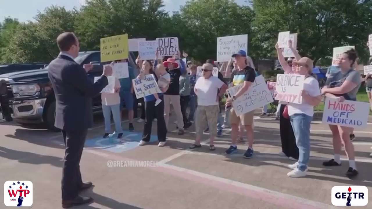 🚨CONGRESSMAN LANCE GOODEN TRIGGERED LIBERALS WHILE CONFRONTING THEM IN KAUFMAN COUNTY, TEXAS

🔥He ...