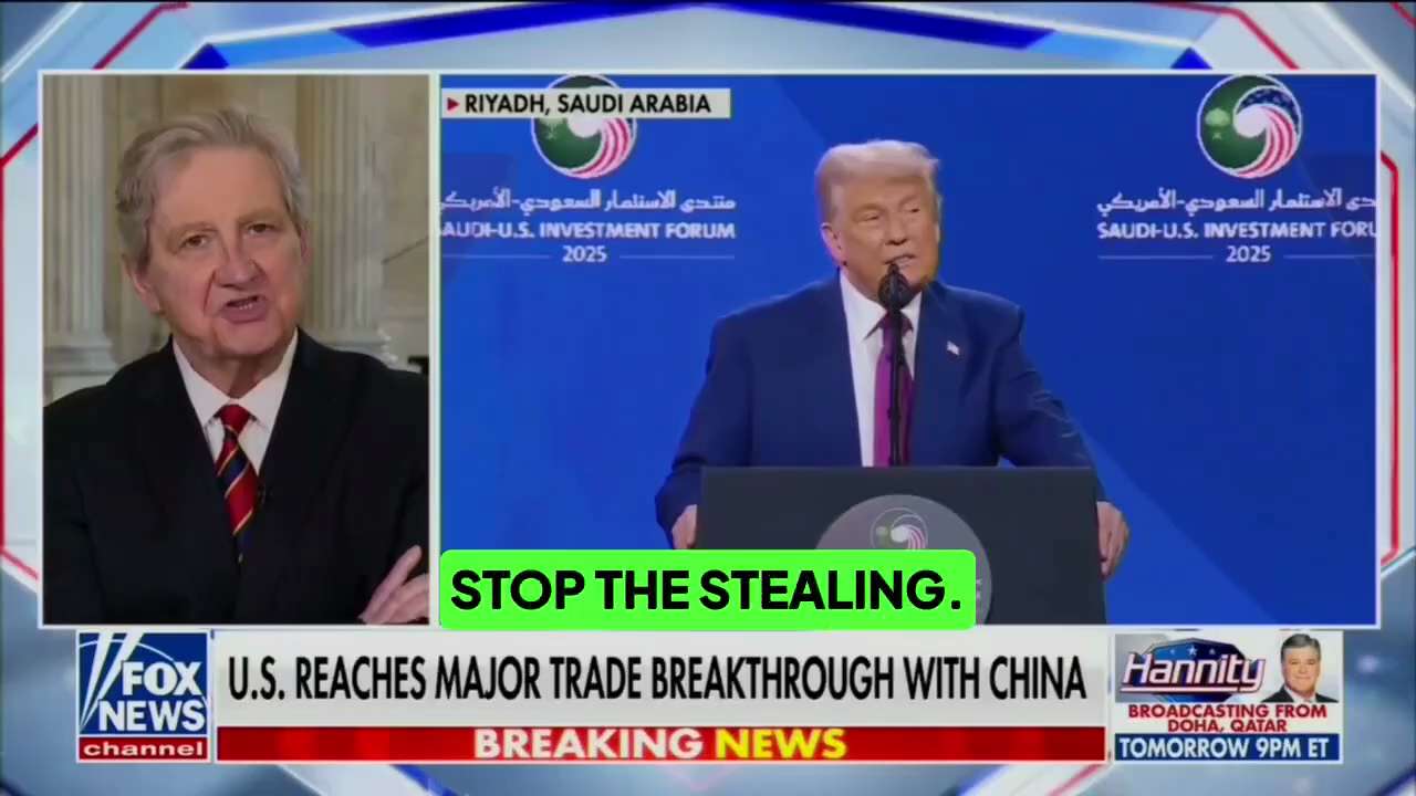 John Kennedy, with characteristic quips and zingers, hits Democrats for failing to see success of Tr...