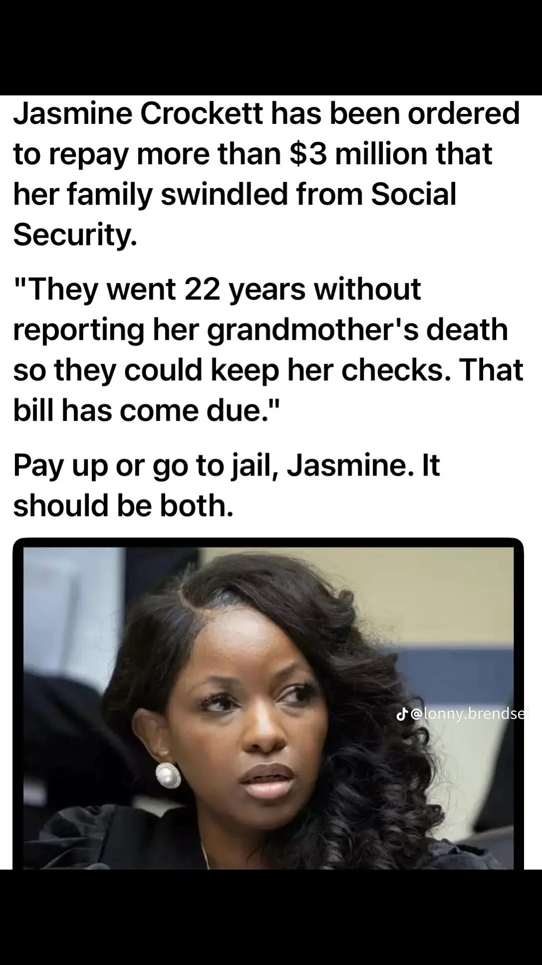 She should be fired, #corruptdemocrats are not above the law.

…should she pay it back?

 #disgrace
...