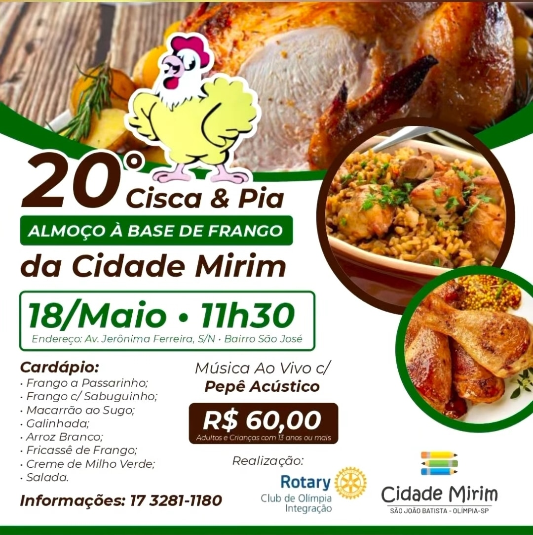 Na tarde deste domingo foi realizado no salão social da Cidade Mirim o 20° Cisca e Pia, um delicioso...