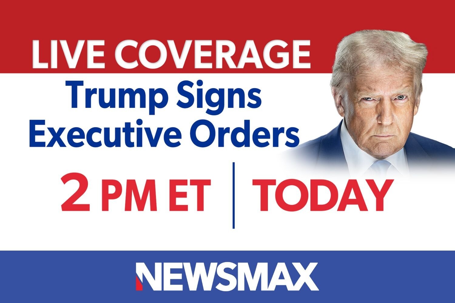 TUNE IN: LIVE coverage as President Donald Trump signs executive orders — TODAY at 2 PM ET on NEWSMA...
