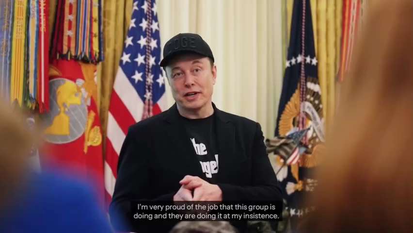 President Trump said, “Thank you, Elon Musk.”