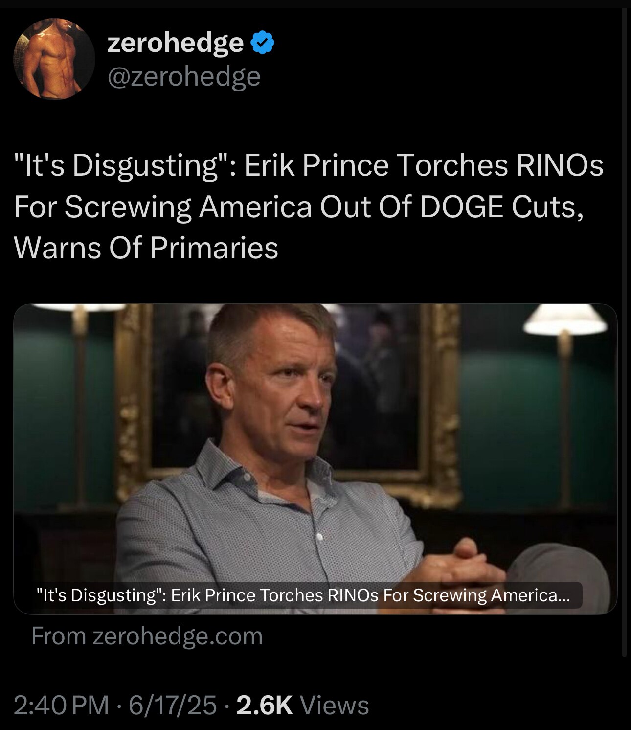 Prince: "It speaks to the problems of the uniparty, and why Trump was fighting not just against the ...