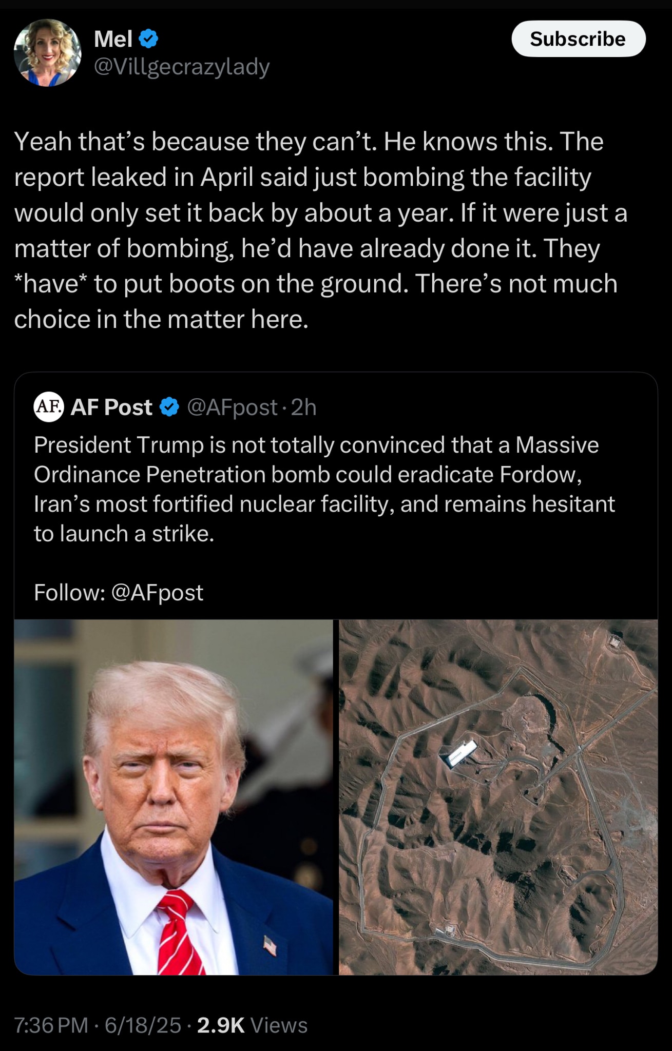 Need a Team B ASAP to Advise the President About Whether the Ordnance Would Actually Work on This Ex...