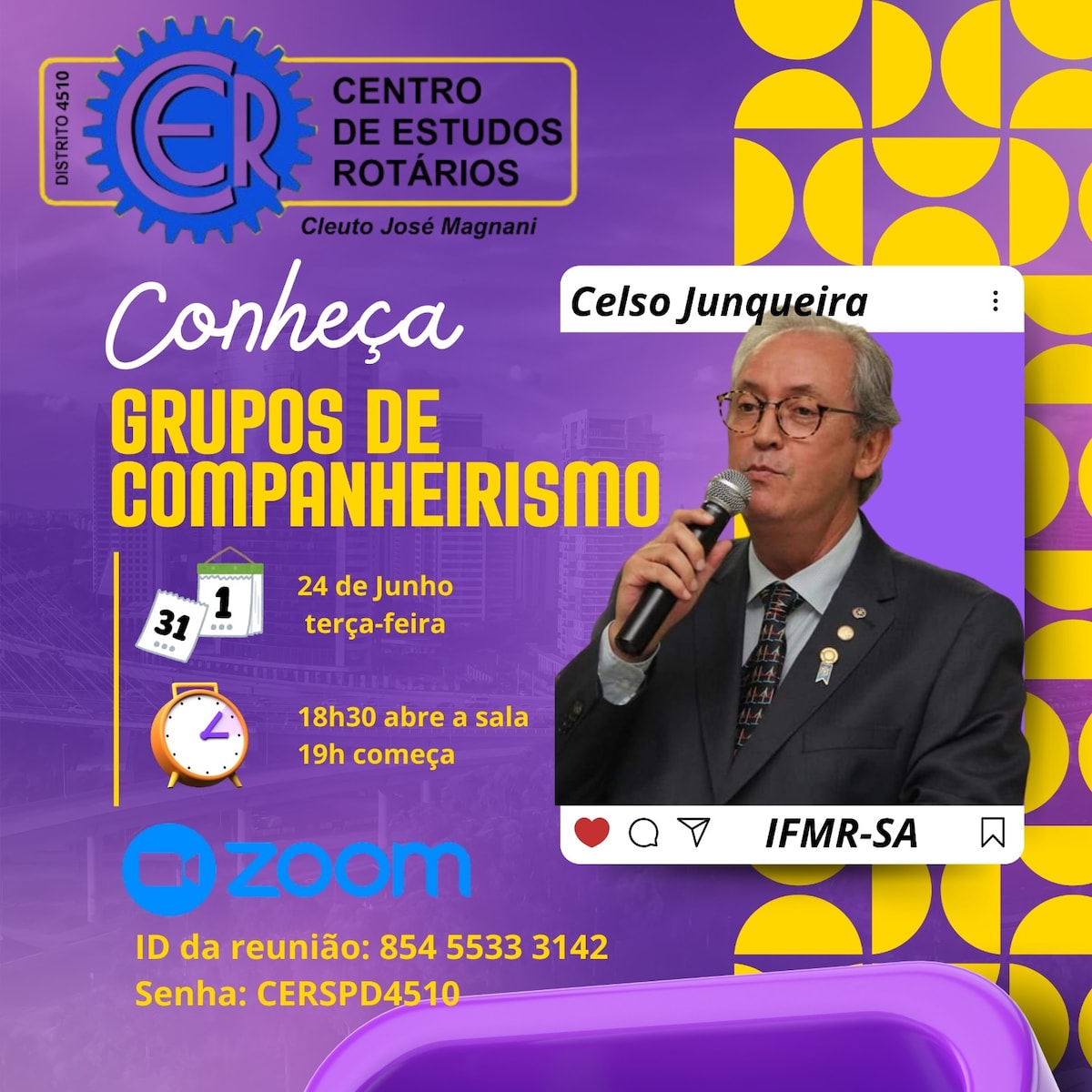 Texto de Celso Junqueira do Rotary Club de São José do Rio Preto:

Junho é o mês que o Rotary Intern...