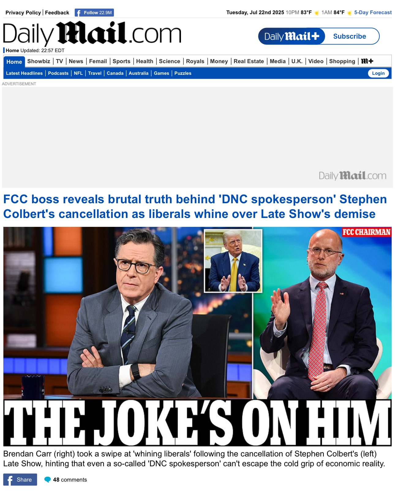 An Immediate Investigation of CBS Should Commence —Colbert’s Total Losses Could Mount to $500 Millio...