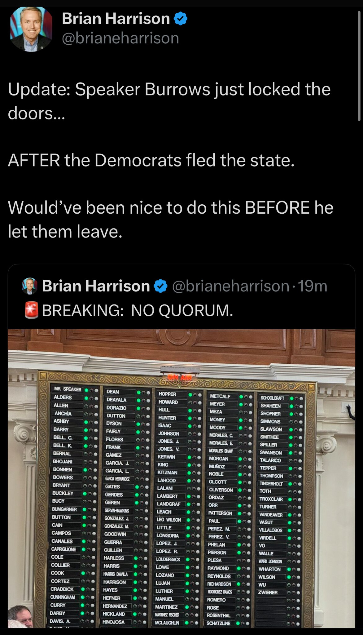 Hunt Them Down,
Drag Them Back,
Make ‘Em Vote 

https://x.com/brianeharrison/status/1952461385838784...