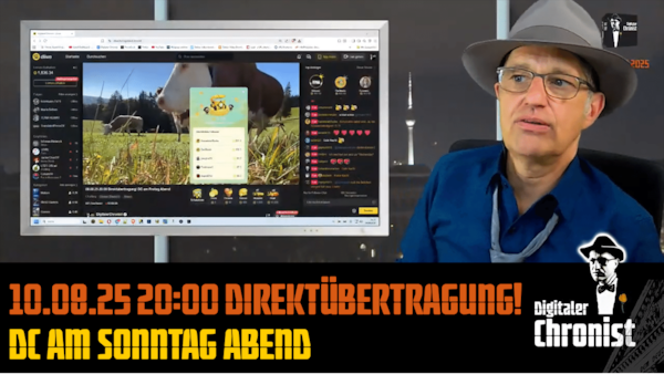Aufzeichnung vom 10.08.25 Direktübertragung! DC am Sonntag Abend