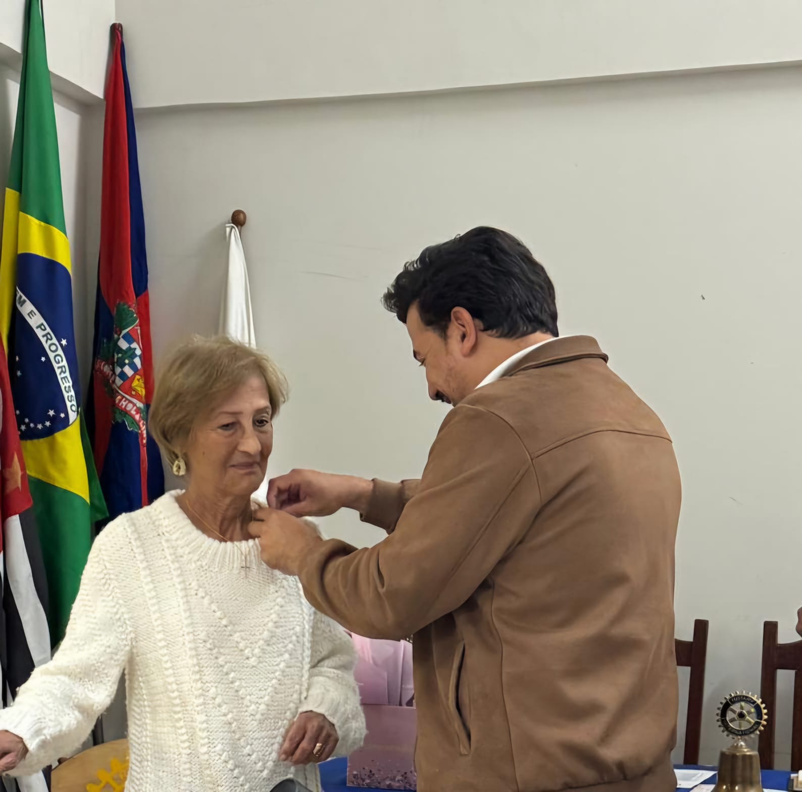 O Rotary Club de Lins - Sul  empossou a companheira Solange Noronha em sua última reunião, quando o ...