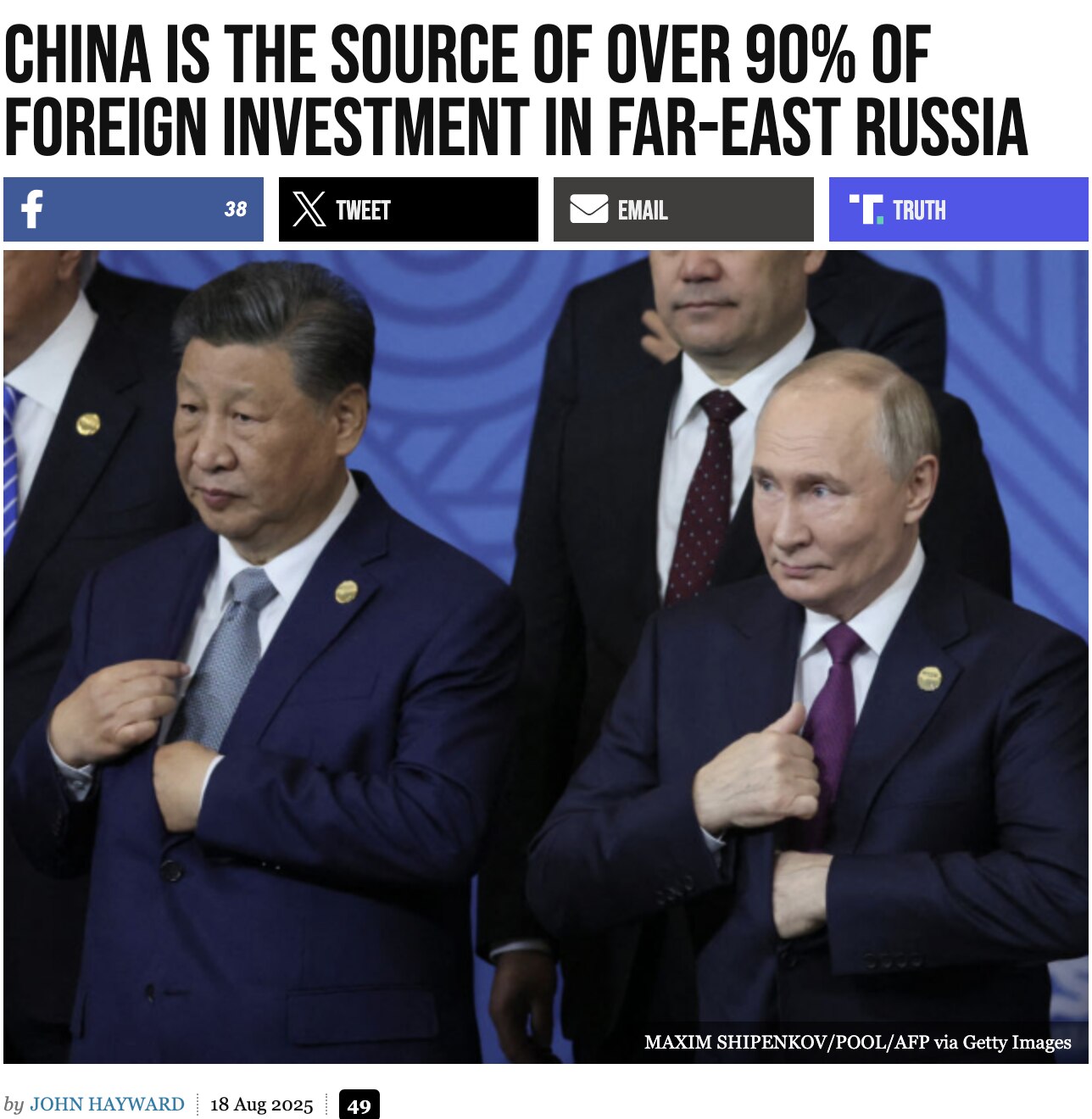 📌 CCP-Driven Investment Fuels Russia’s Far East and Backs Moscow in Ukraine War
⚡ Under the CCP,  C...