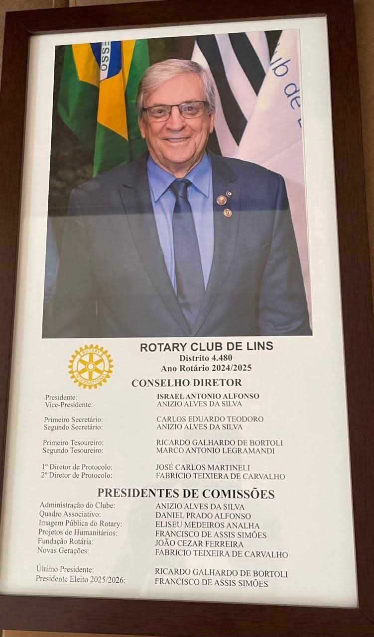 Texto do Gov. Israel Alfonso 

Na reunião festiva, comemorativa dos 82 anos de existência do Rotary ...