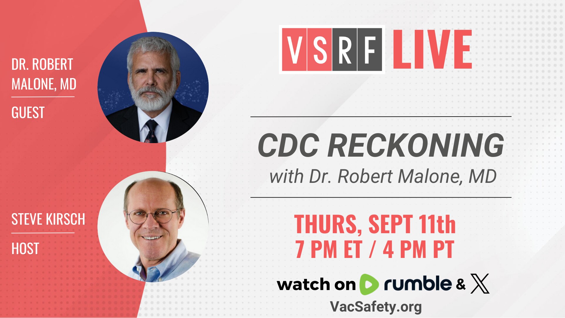 🚨 TONIGHT on #VSRFLive 🚨

Steve Kirsch welcomes the legendary Dr. Robert Malone to discuss:
🔹 The...