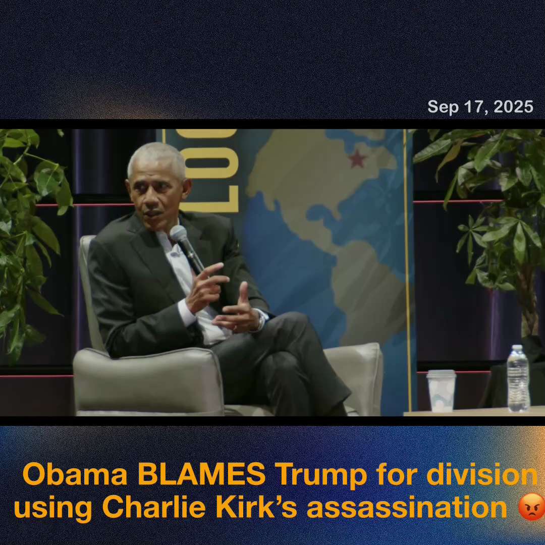 🚨 JUST IN: Obama BLAMES Trump for America’s division — even using Charlie Kirk’s assassination as h...
