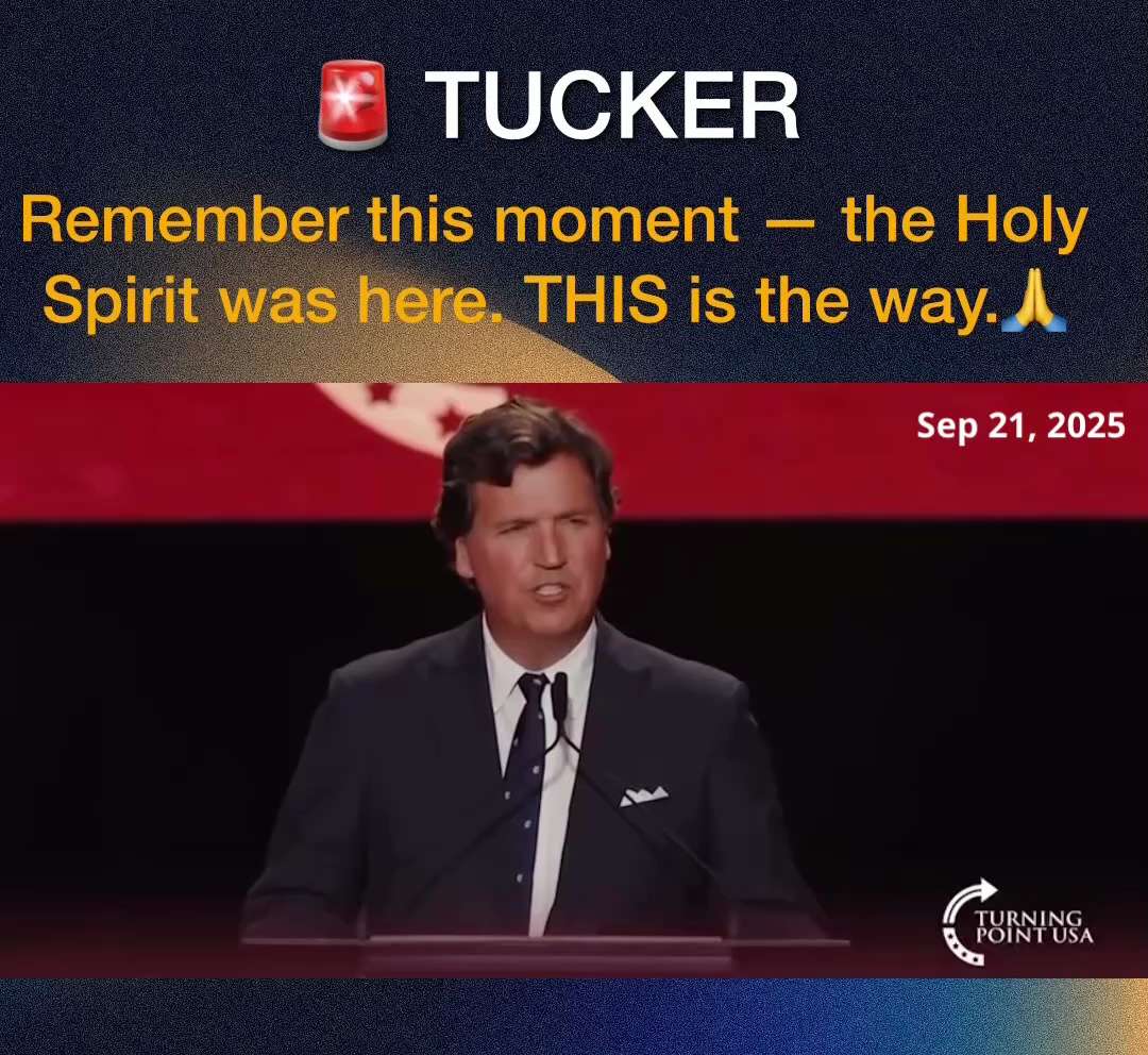 🚨 TUCKER: “Something IS coming next. Remember this moment — the Holy Spirit humming like a tuning f...