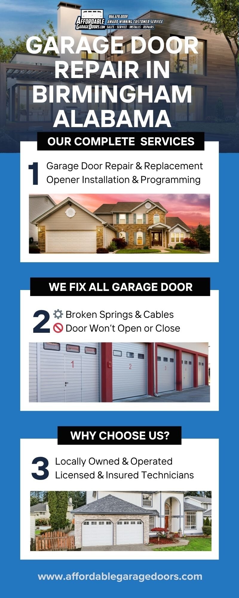 Expert Garage Door Repair in Birmingham Alabama | Affordable Garage Doors

When your garage door sto...
