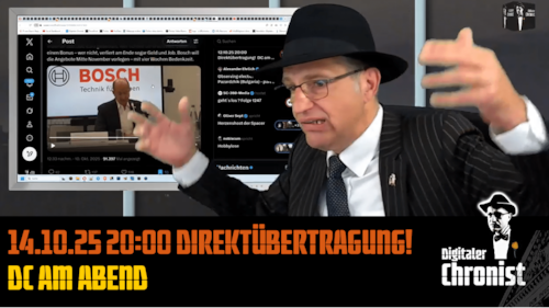 Aufzeichnung vom 14.10.25 Direktübertragung! DC am Abend
