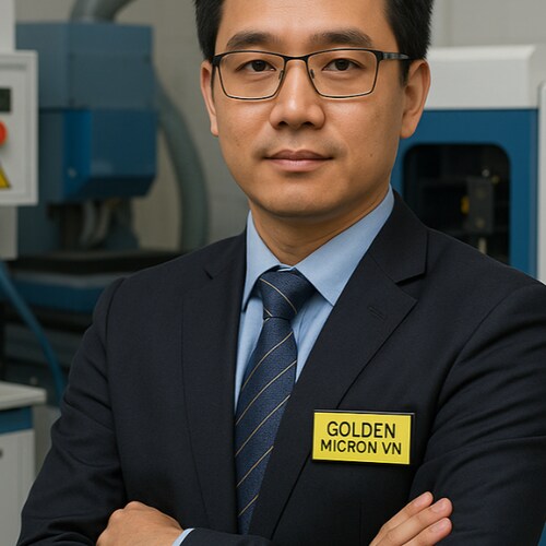Quách Thư Quang – Giám đốc Kỹ thuật GOLDEN MICRON VN, đặc biệt là hệ thống máy cắt khắc laser hiện đại.
