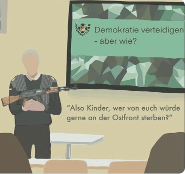 "Also Kinder, wer von euch möchte gerne an der Ostfront sterben?"

Ein Schüler des Freiburger Angell...