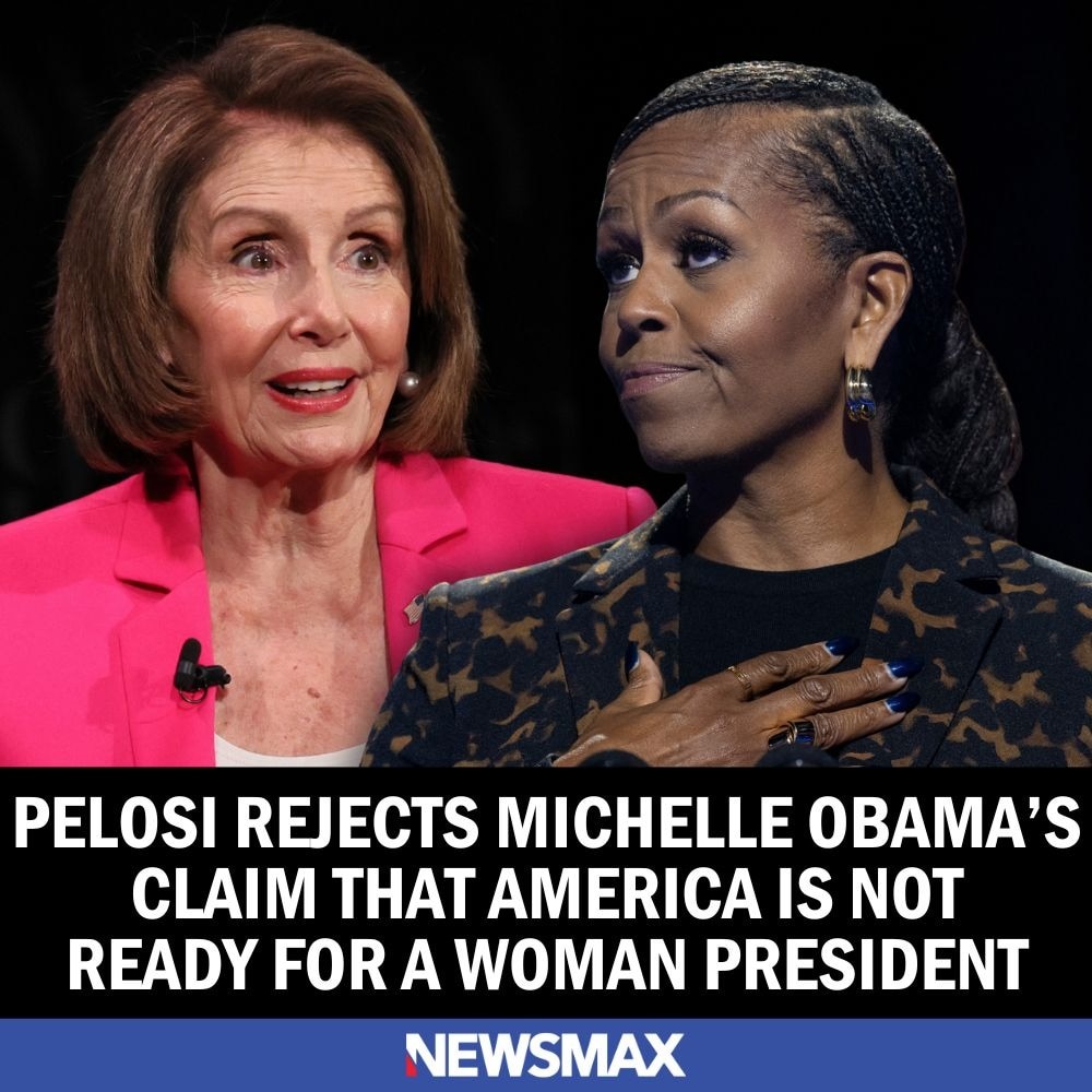 Speaker Emerita Nancy Pelosi disagrees with former first lady Michelle Obama's recent statement that...