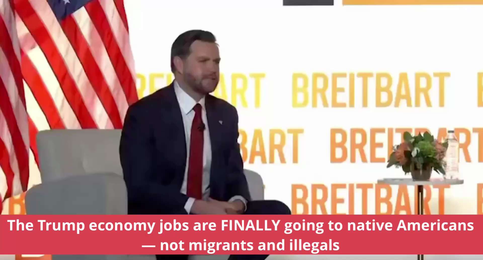 🚨 JUST IN: VP JD Vance says the Trump economy jobs are FINALLY going to native Americans — not migr...