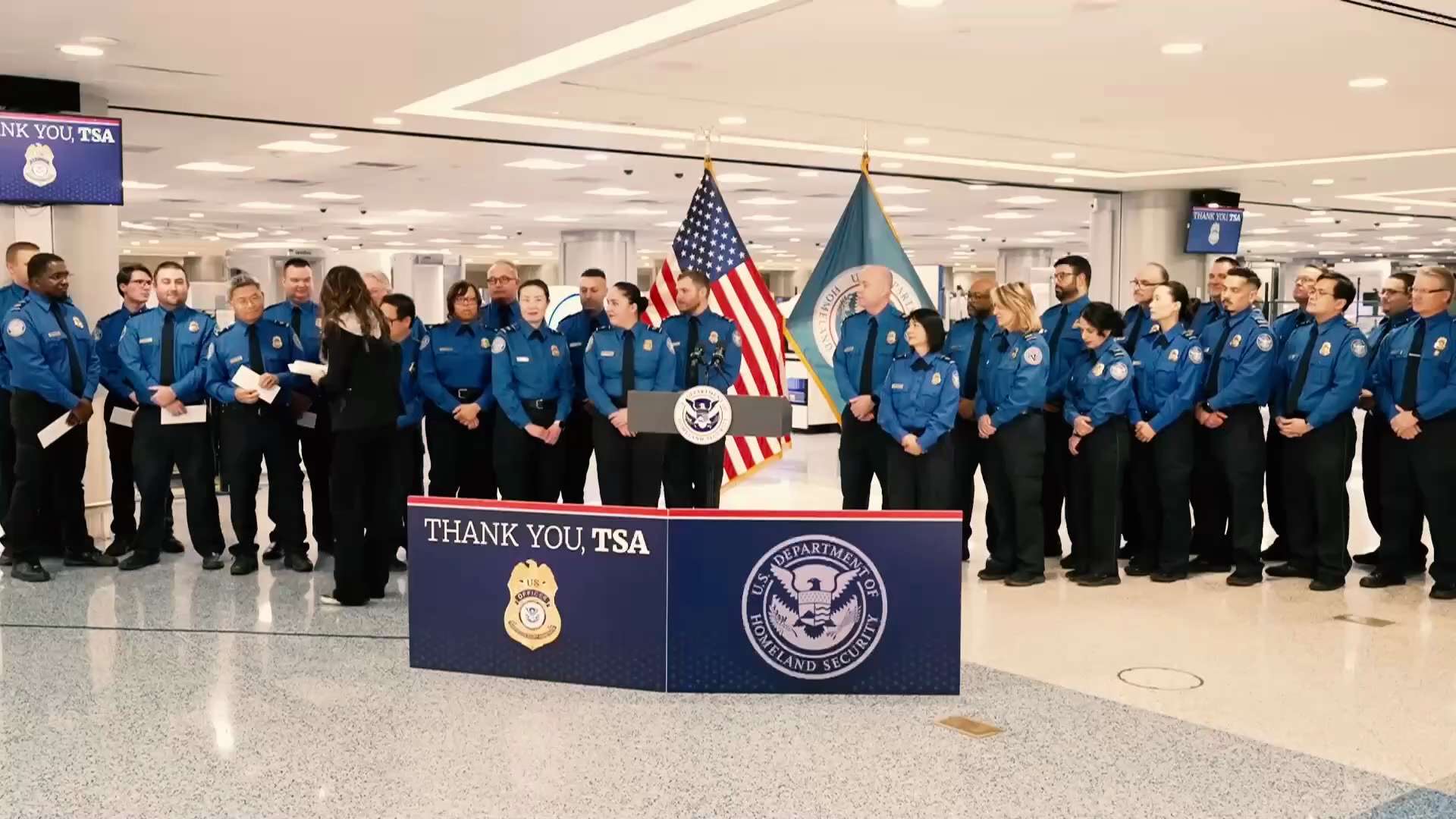 On Saturday, November 22, U.S. Homeland Security Secretary Kristi Noem hosts a press conference at H...