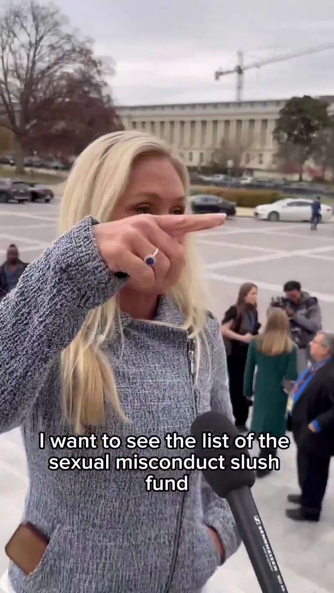 MTG on releasing the Epstein Files and Congressional slush fund:  

"I want to see the Epstein list....